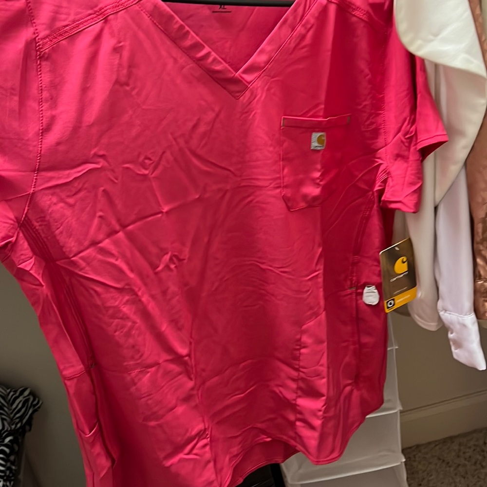 Brand new Pink Carhartt scrub top. XL. Tags still on